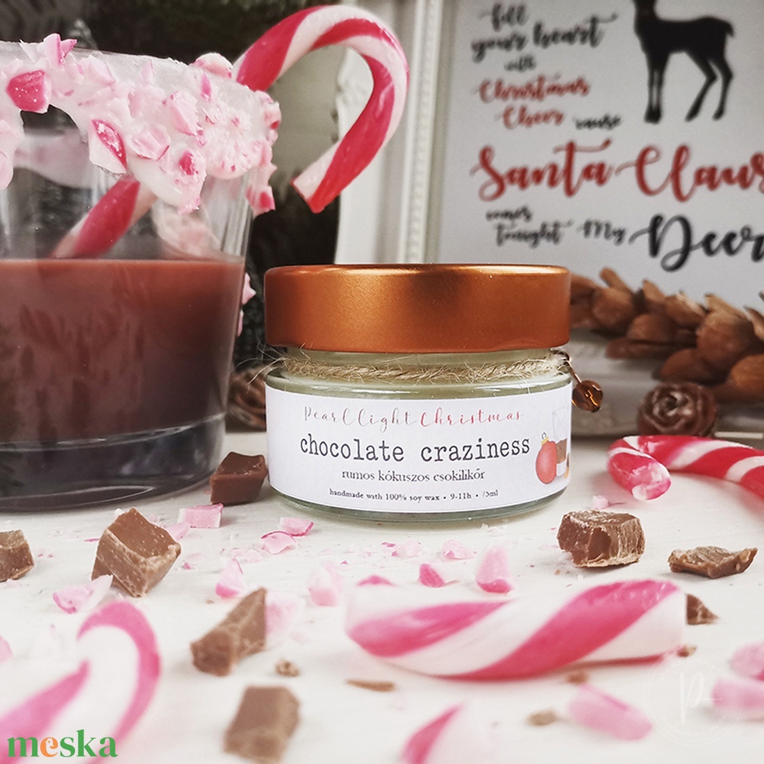 Chocolate Craziness 75 ml - karácsony - karácsonyi lakásdekoráció - karácsonyi illatgyertya, mécses - Meska.hu