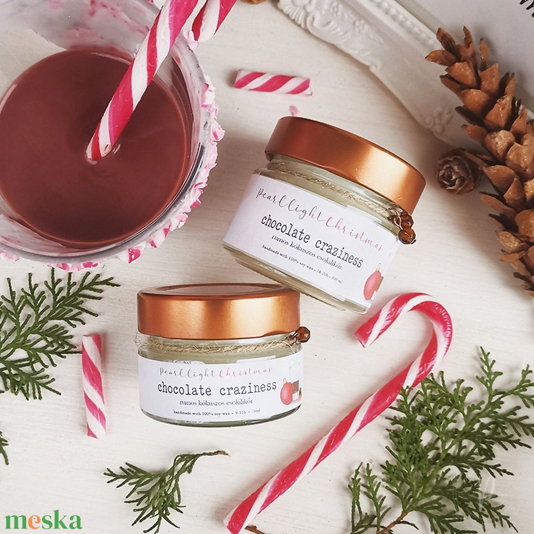 Chocolate Craziness 75 ml - karácsony - karácsonyi lakásdekoráció - karácsonyi illatgyertya, mécses - Meska.hu