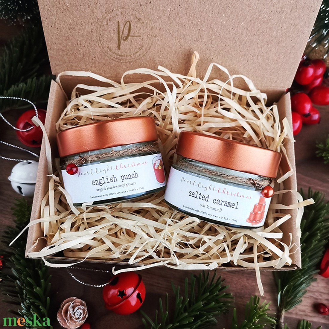 Elf Box VI. ajándékcsomag - karácsony - karácsonyi lakásdekoráció - karácsonyi illatgyertya, mécses - Meska.hu