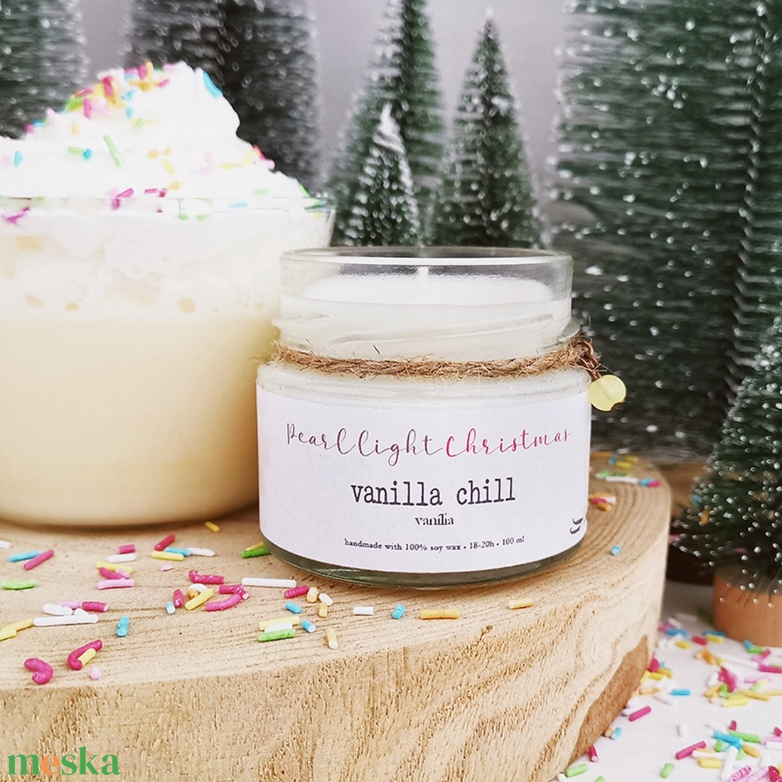 Vanilla Chill 100 ml - karácsony - karácsonyi lakásdekoráció - karácsonyi illatgyertya, mécses - Meska.hu