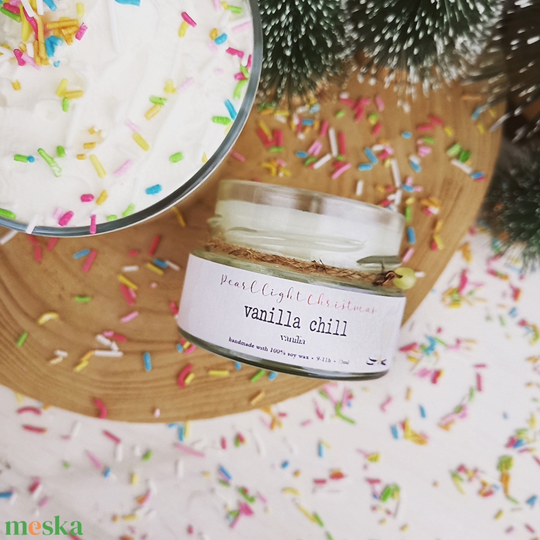Vanilla Chill 75 ml - karácsony - karácsonyi lakásdekoráció - karácsonyi illatgyertya, mécses - Meska.hu