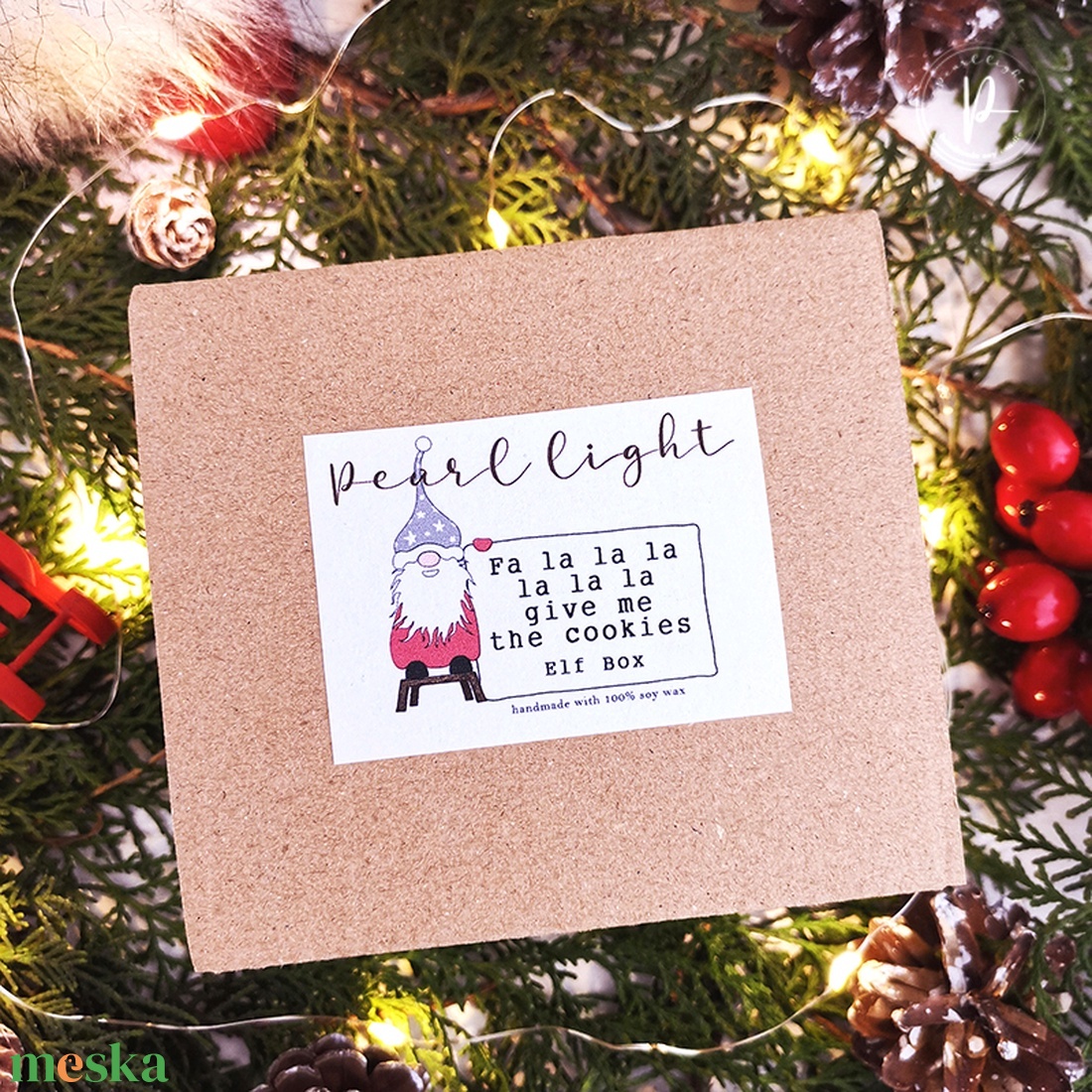 Elf Box IV. - ajándékcsomag - karácsony - karácsonyi lakásdekoráció - karácsonyi illatgyertya, mécses - Meska.hu