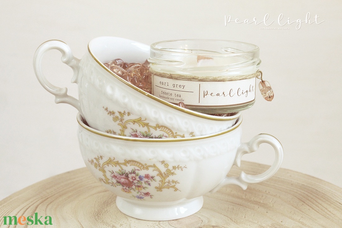Earl Grey szójagyertya MINI - otthon & életmód - gyertya, illat, aroma - gyertya - Meska.hu