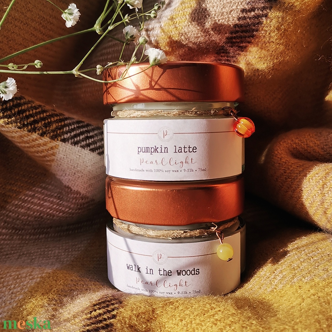 Pumpkin Latte szójagyertya 75 ml - otthon & életmód - gyertya, illat, aroma - gyertya - Meska.hu