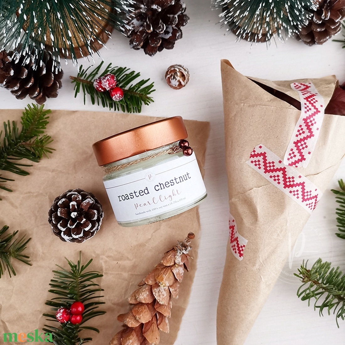 CHRISTMAS MARKET Pearl Box+ - karácsony - karácsonyi lakásdekoráció - karácsonyi illatgyertya, mécses - Meska.hu