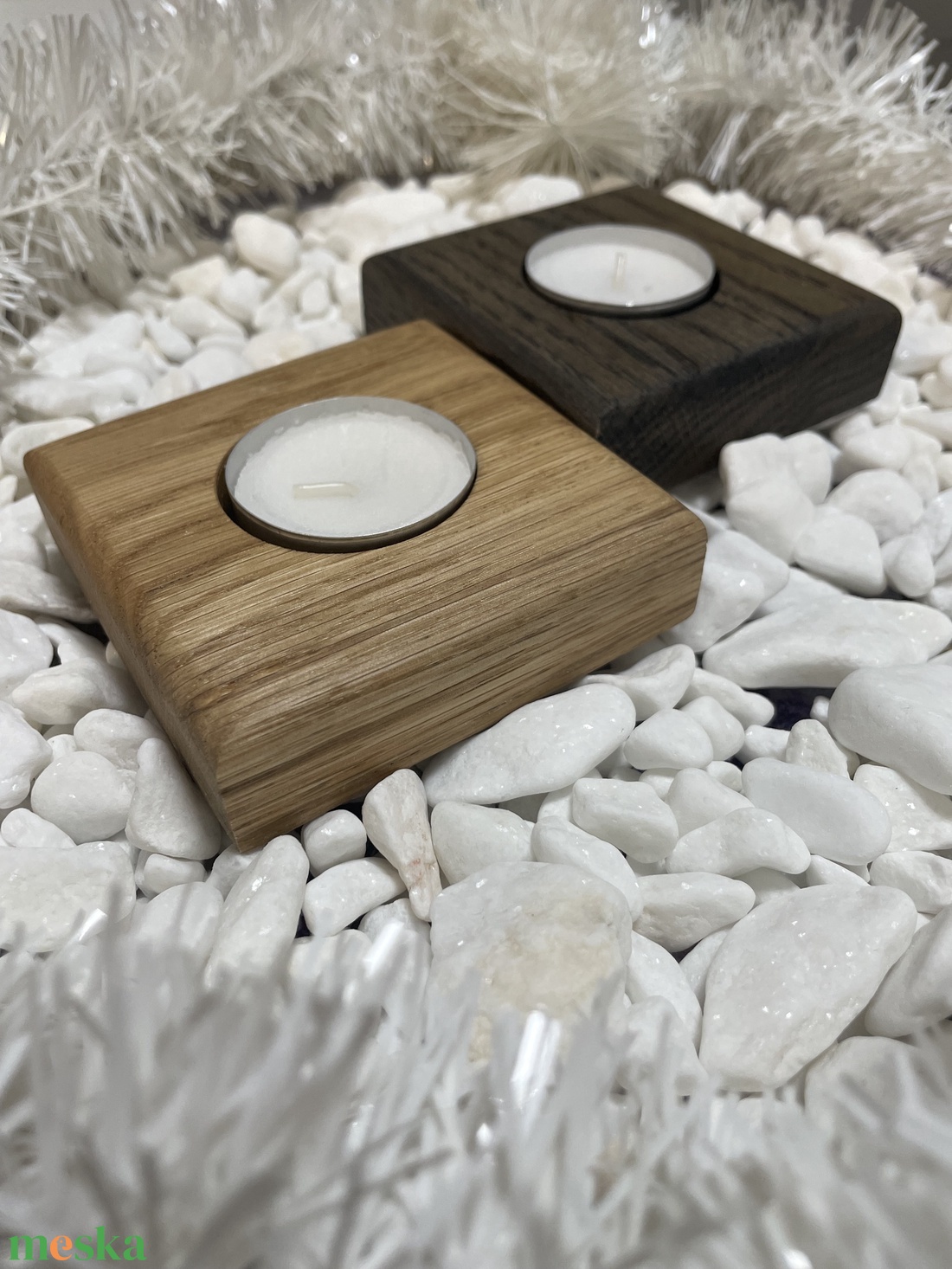 Tölgy fa mécsestartó - otthon & életmód - gyertya, illat, aroma - mécses és mécsestartó - Meska.hu