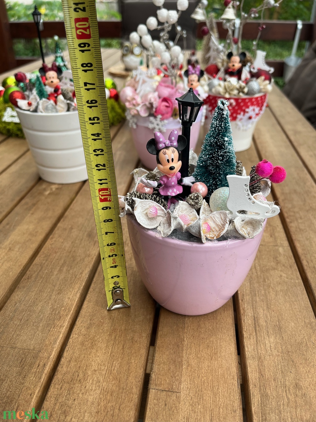 disney Minnie egér  karácsonyi asztaldísz - karácsony - adventi díszek - adventi koszorú - Meska.hu