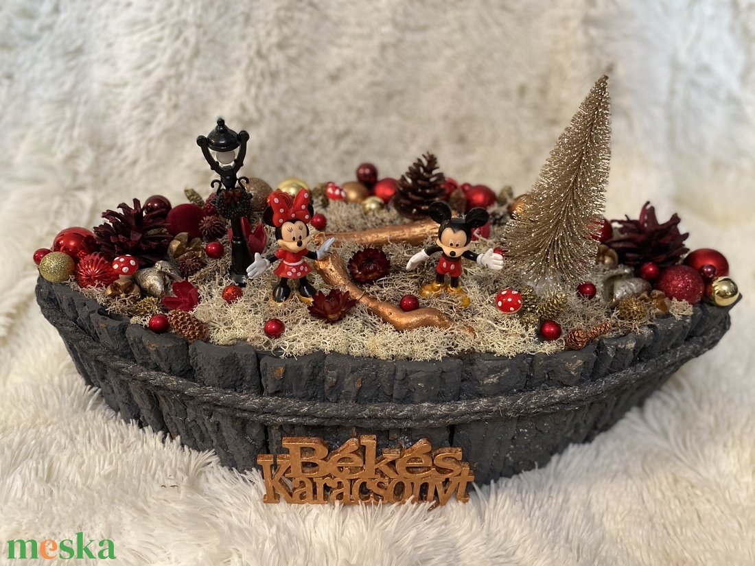Mickey és Minnie egér. Karácsonyi asztaldísz - karácsony - adventi díszek - adventi koszorú - Meska.hu Mickey és Minnie egér. Karácsonyi asztaldísz - karácsony - adventi díszek - adventi koszorú - Meska.hu
