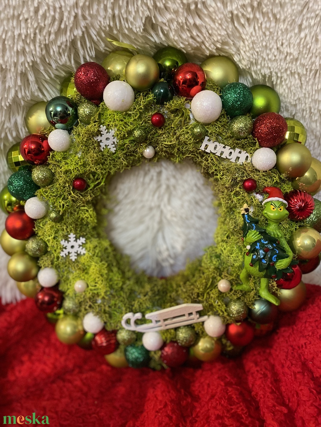 Grincs. Karácsonyi koszorú, kopogtató - karácsony - adventi díszek - adventi koszorú - Meska.hu Grincs. Karácsonyi koszorú, kopogtató - karácsony - adventi díszek - adventi koszorú - Meska.hu