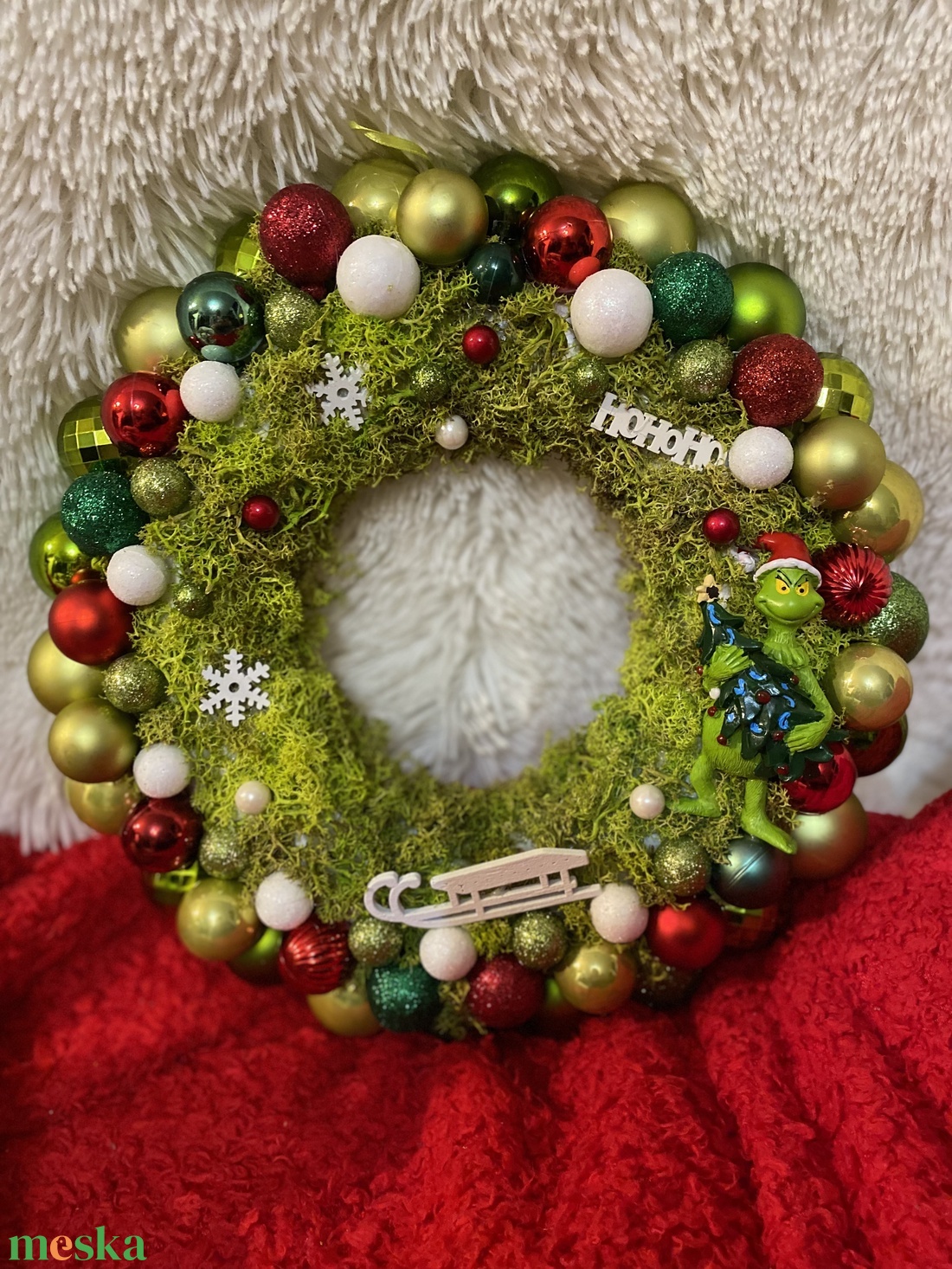 Grincs. Karácsonyi koszorú, kopogtató - karácsony - adventi díszek - adventi koszorú - Meska.hu Grincs. Karácsonyi koszorú, kopogtató - karácsony - adventi díszek - adventi koszorú - Meska.hu