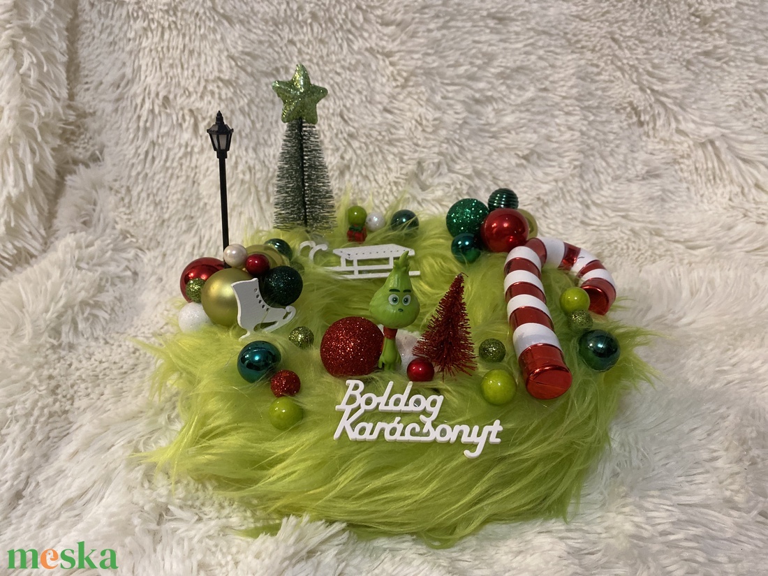 Grincs Karácsonyi asztaldísz ,koszorú - karácsony - adventi díszek - adventi koszorú - Meska.hu Grincs Karácsonyi asztaldísz ,koszorú - karácsony - adventi díszek - adventi koszorú - Meska.hu