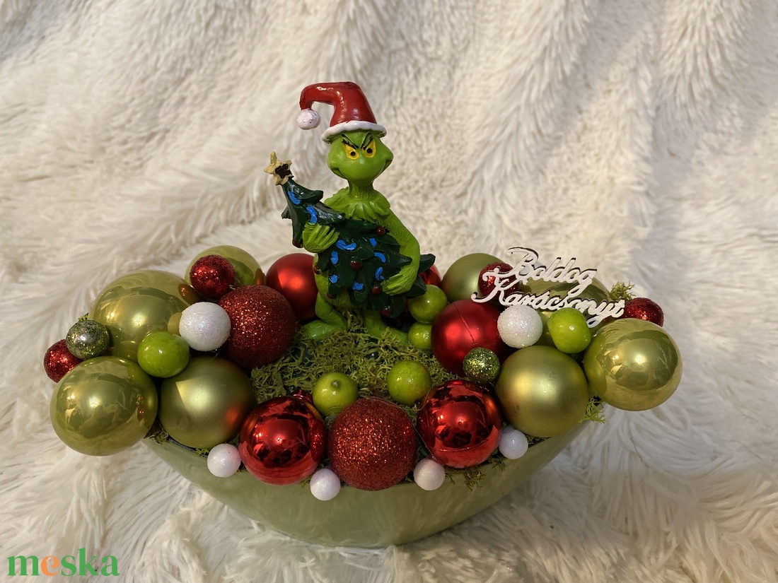 Grincs Karácsonyi asztal disz - karácsony - adventi díszek - adventi koszorú - Meska.hu Grincs Karácsonyi asztal disz - karácsony - adventi díszek - adventi koszorú - Meska.hu