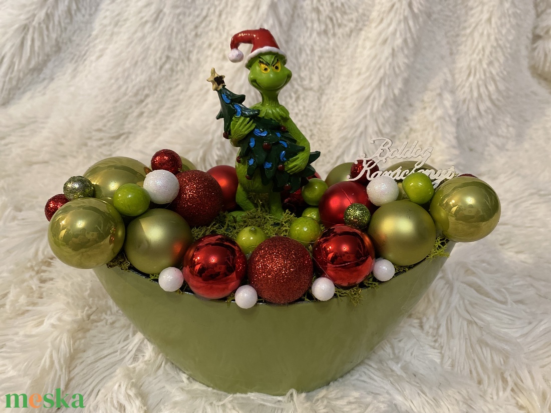 Grincs Karácsonyi asztal disz - karácsony - adventi díszek - adventi koszorú - Meska.hu Grincs Karácsonyi asztal disz - karácsony - adventi díszek - adventi koszorú - Meska.hu