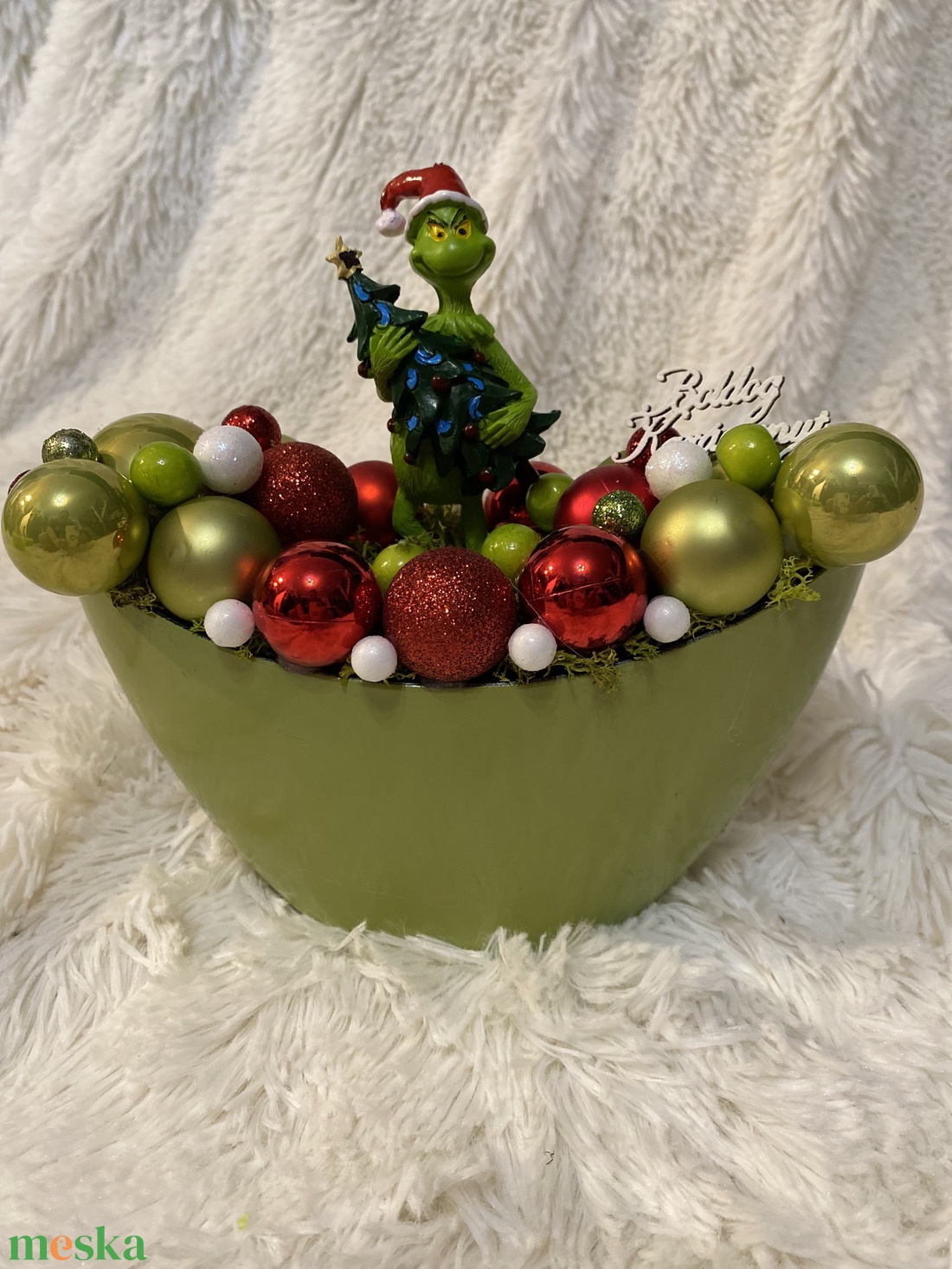 Grincs Karácsonyi asztal disz - karácsony - adventi díszek - adventi koszorú - Meska.hu Grincs Karácsonyi asztal disz - karácsony - adventi díszek - adventi koszorú - Meska.hu