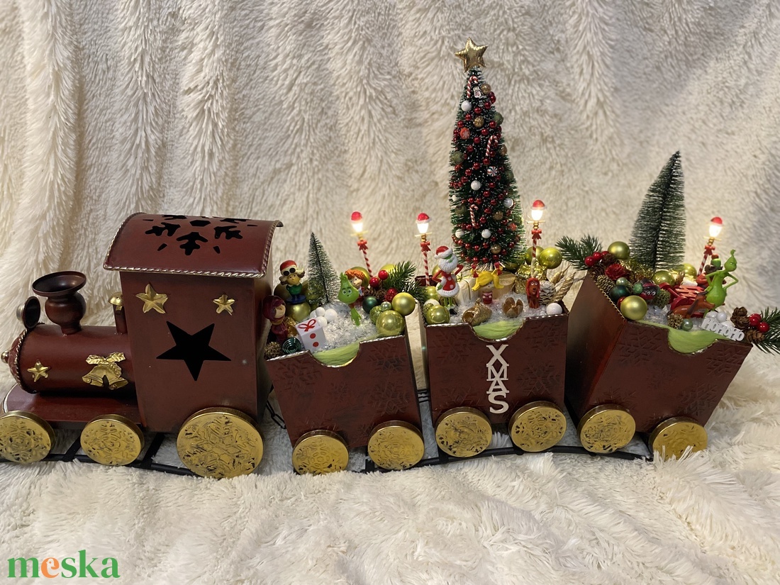 Grincs. Karácsonyi vonat ki falva - karácsony - adventi díszek - adventi koszorú - Meska.hu Grincs. Karácsonyi vonat ki falva - karácsony - adventi díszek - adventi koszorú - Meska.hu