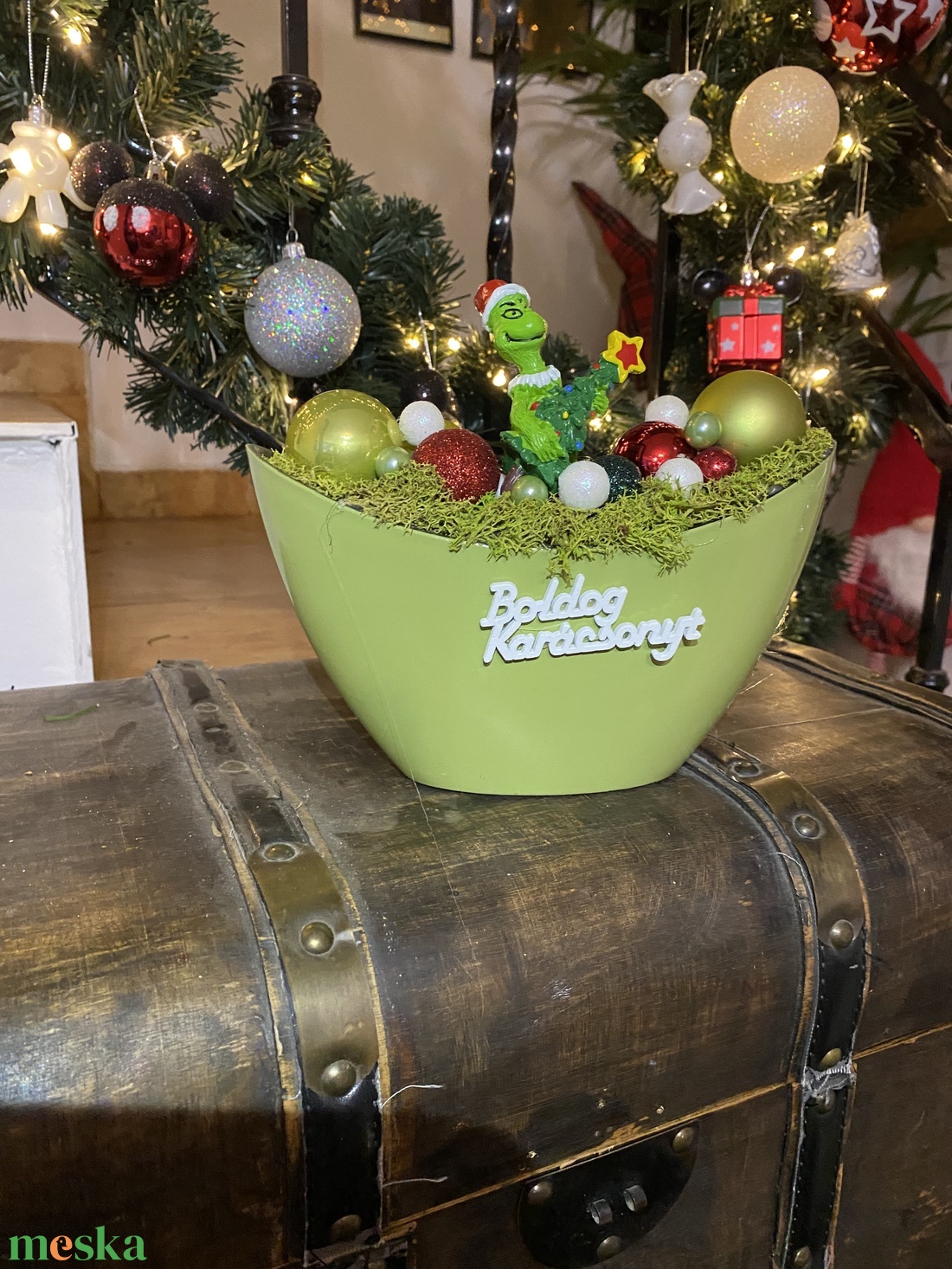 Grincs Karácsonyi asztal disz - karácsony - adventi díszek - adventi koszorú - Meska.hu Grincs Karácsonyi asztal disz - karácsony - adventi díszek - adventi koszorú - Meska.hu