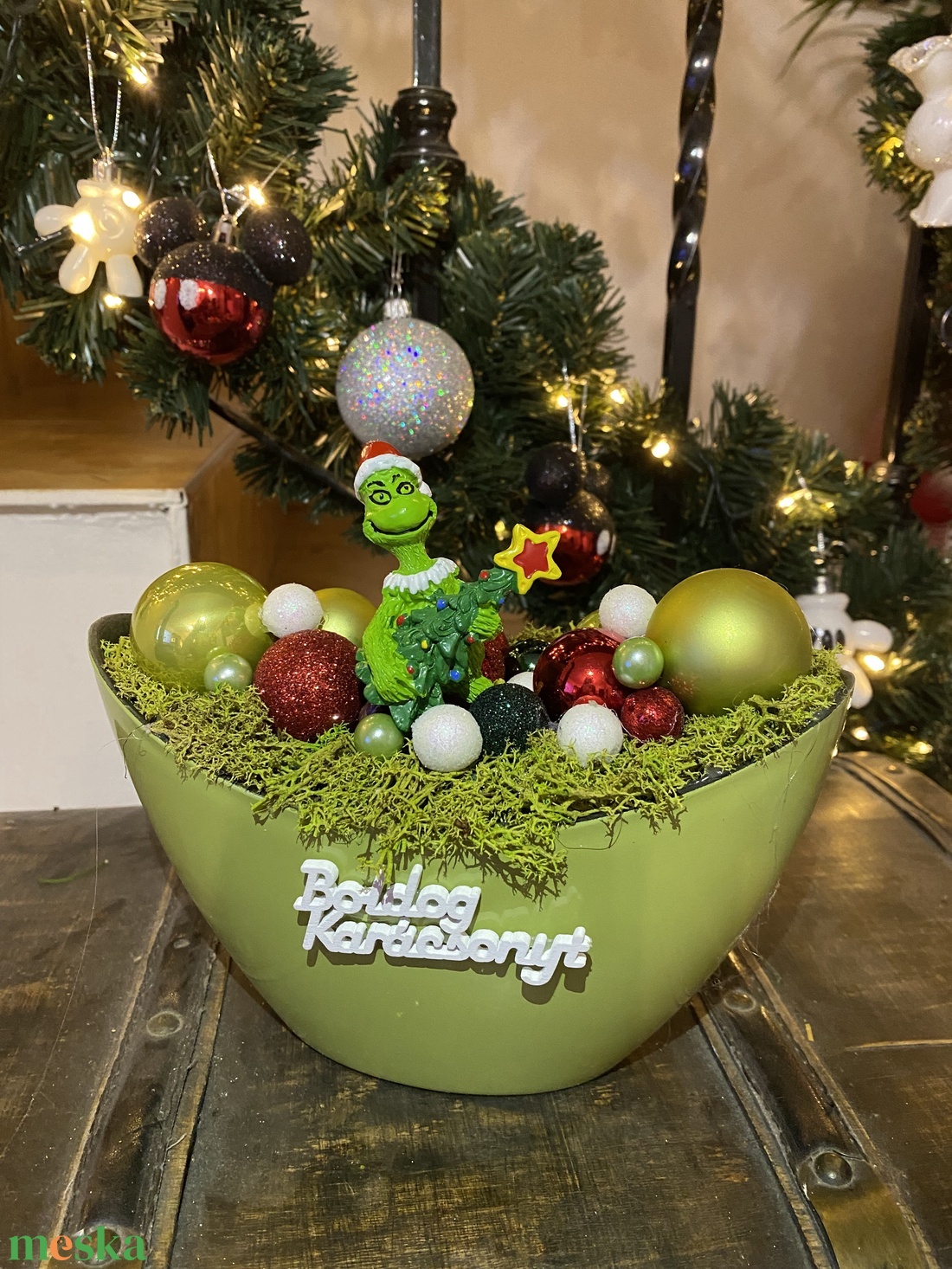 Grincs Karácsonyi asztal disz - karácsony - adventi díszek - adventi koszorú - Meska.hu Grincs Karácsonyi asztal disz - karácsony - adventi díszek - adventi koszorú - Meska.hu