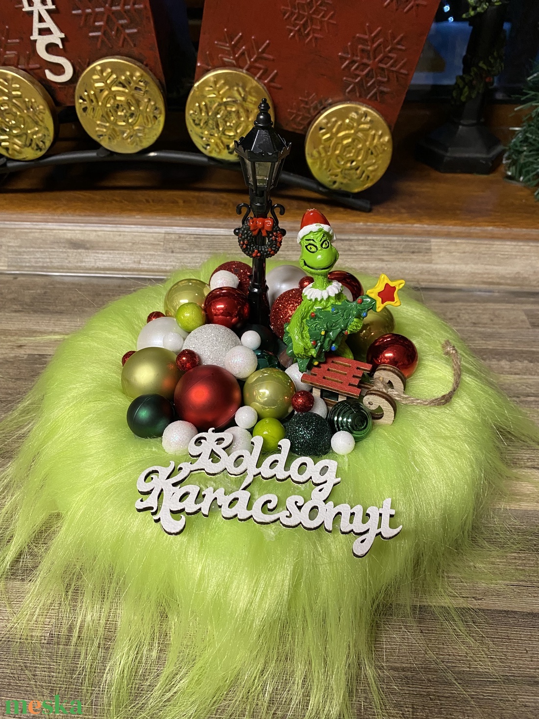 Grincs karácsonyi koszorú - karácsony - adventi díszek - adventi ajtódísz - Meska.hu Grincs karácsonyi koszorú - karácsony - adventi díszek - adventi ajtódísz - Meska.hu