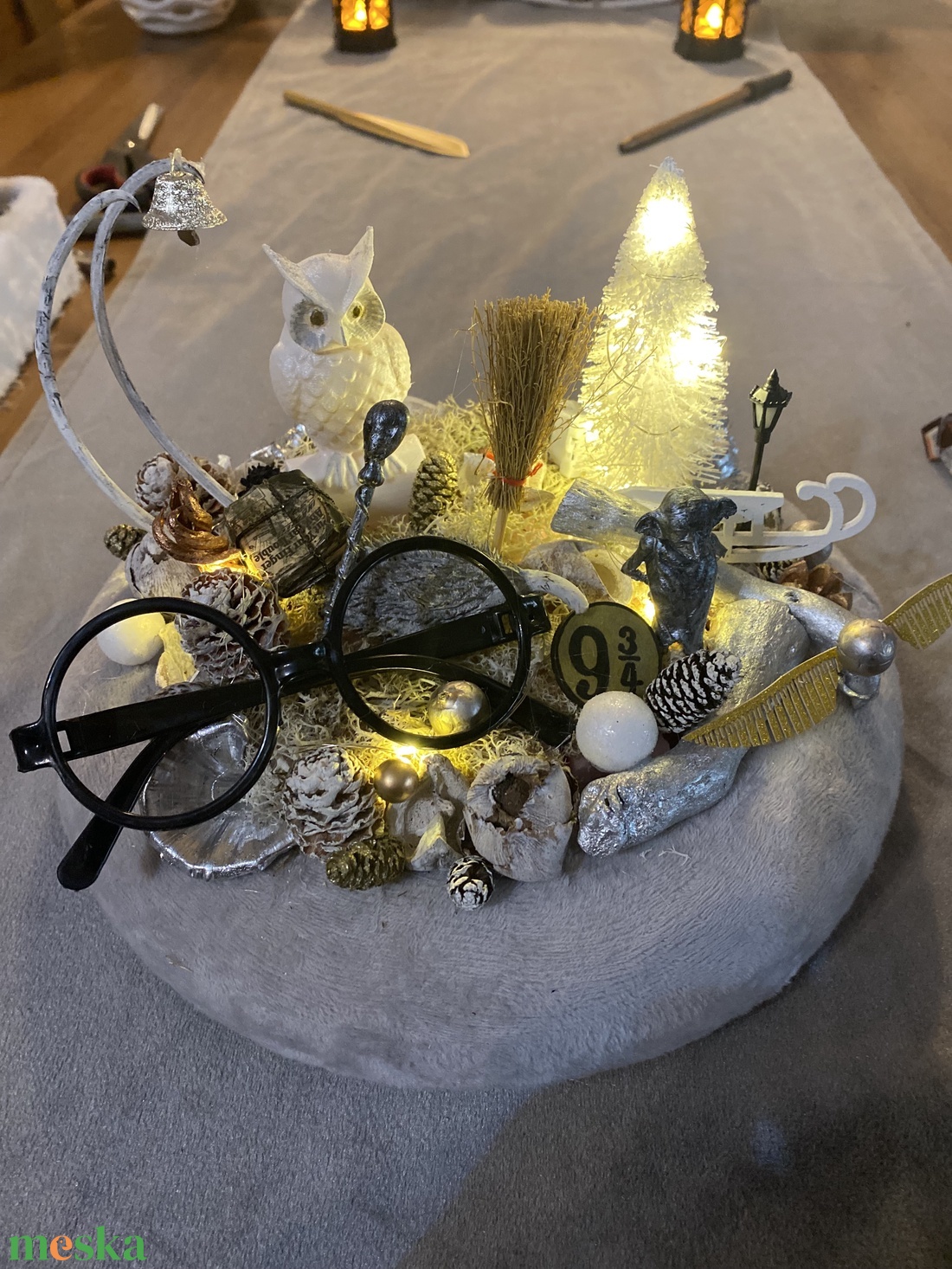 Harry Potter karácsonyi asztal disz  - karácsony - karácsonyi lakásdekoráció - karácsonyfadíszek - Meska.hu