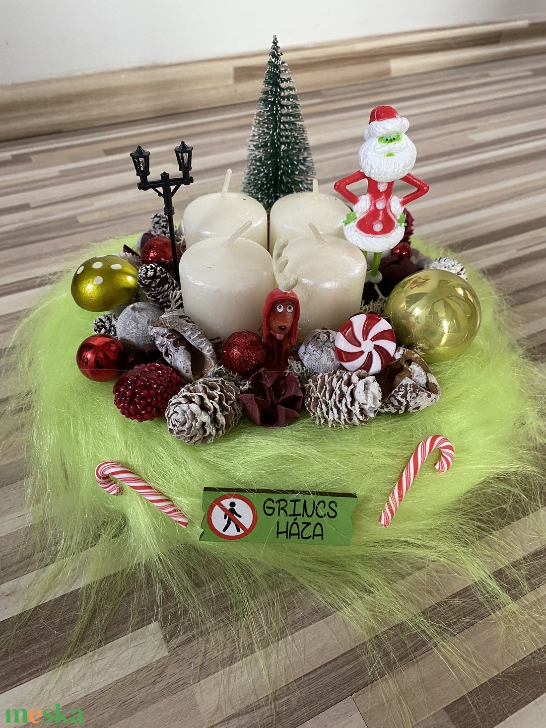 Grincs karácsonyi advent asztal disz - karácsony - adventi díszek - adventi asztaldísz - Meska.hu Grincs karácsonyi advent asztal disz - karácsony - adventi díszek - adventi asztaldísz - Meska.hu