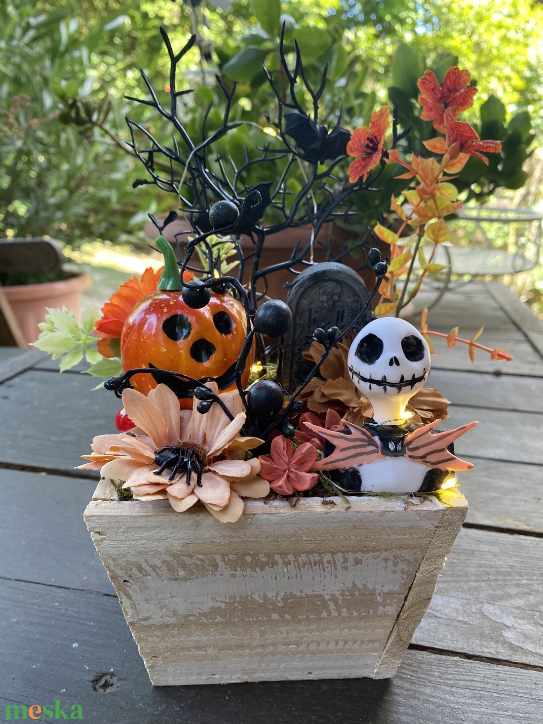 Jack Skalligton őszi halloween  - otthon & életmód - dekoráció - virágdísz és tartó - virágtartó - Meska.hu