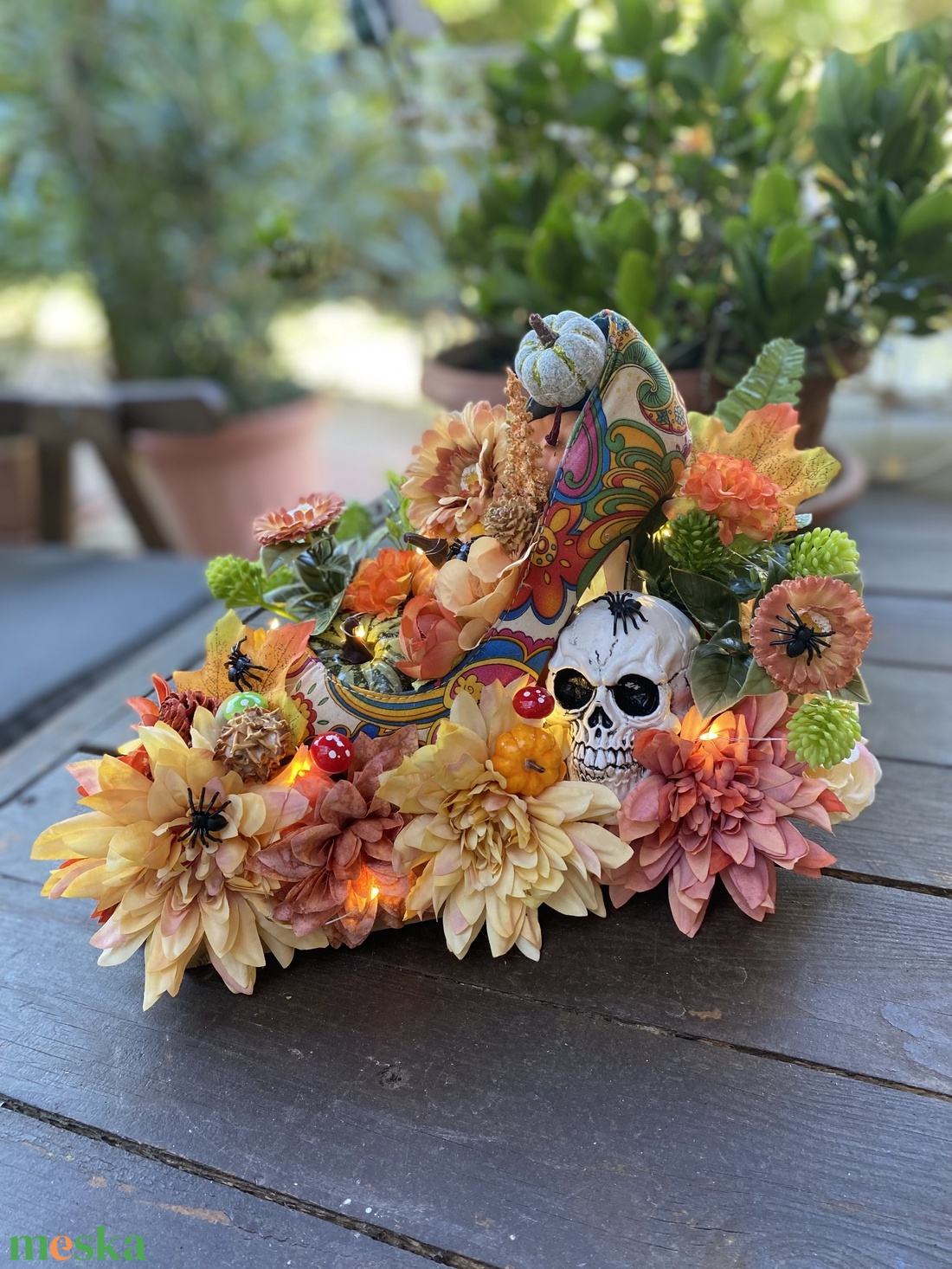 Őszi Halloween asztal disz  - otthon & életmód - dekoráció - ajtó- és ablak dekoráció - ablakdísz - Meska.hu