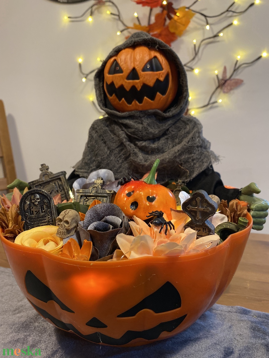 Halloween öszi asztal disz - otthon & életmód - dekoráció - halloween - halloweeni ajtódíszek és ablakdíszek - Meska.hu Halloween öszi asztal disz - otthon & életmód - dekoráció - halloween - halloweeni ajtódíszek és ablakdíszek - Meska.hu