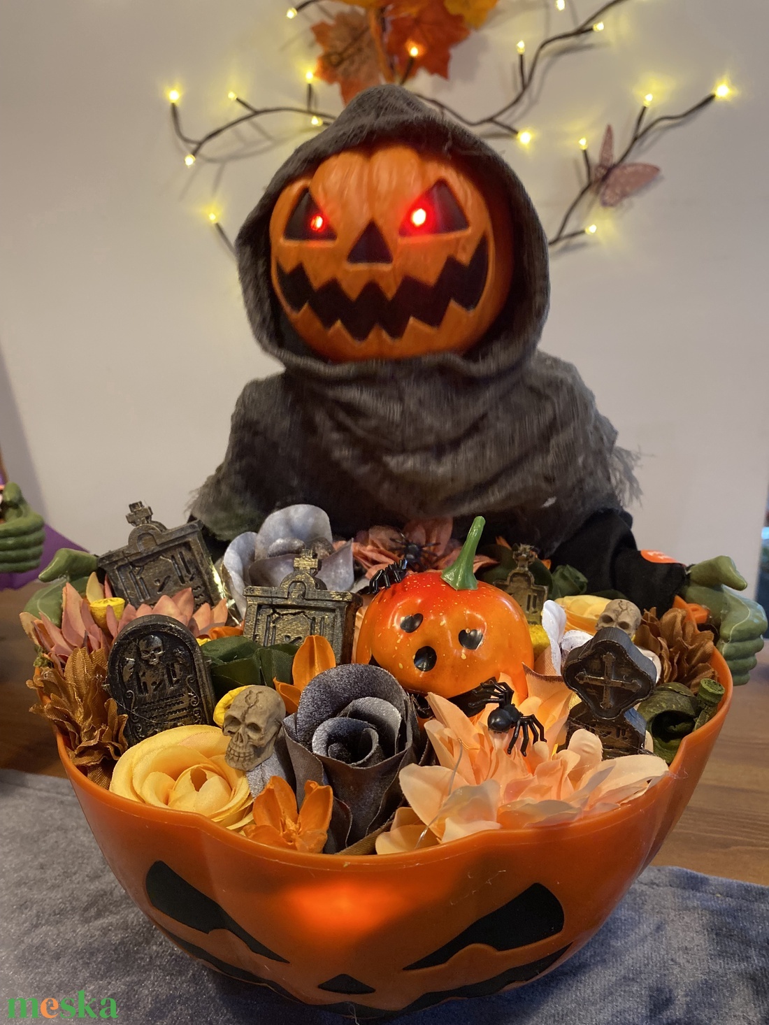 Halloween öszi asztal disz - otthon & életmód - dekoráció - halloween - halloweeni ajtódíszek és ablakdíszek - Meska.hu Halloween öszi asztal disz - otthon & életmód - dekoráció - halloween - halloweeni ajtódíszek és ablakdíszek - Meska.hu