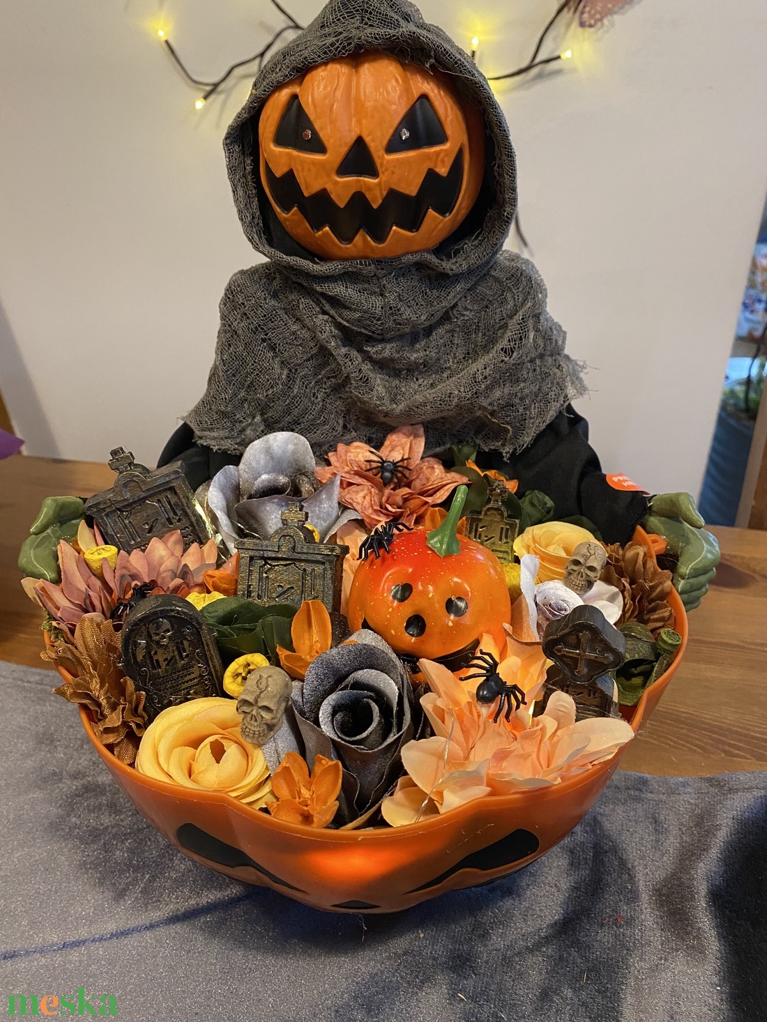 Halloween öszi asztal disz - otthon & életmód - dekoráció - halloween - halloweeni ajtódíszek és ablakdíszek - Meska.hu Halloween öszi asztal disz - otthon & életmód - dekoráció - halloween - halloweeni ajtódíszek és ablakdíszek - Meska.hu