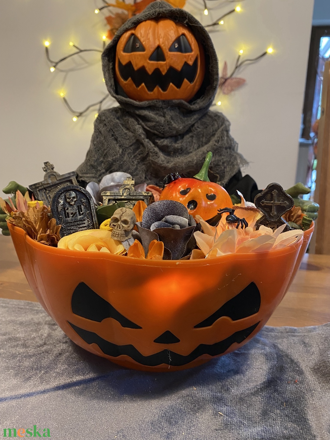 Halloween öszi asztal disz - otthon & életmód - dekoráció - halloween - halloweeni ajtódíszek és ablakdíszek - Meska.hu Halloween öszi asztal disz - otthon & életmód - dekoráció - halloween - halloweeni ajtódíszek és ablakdíszek - Meska.hu