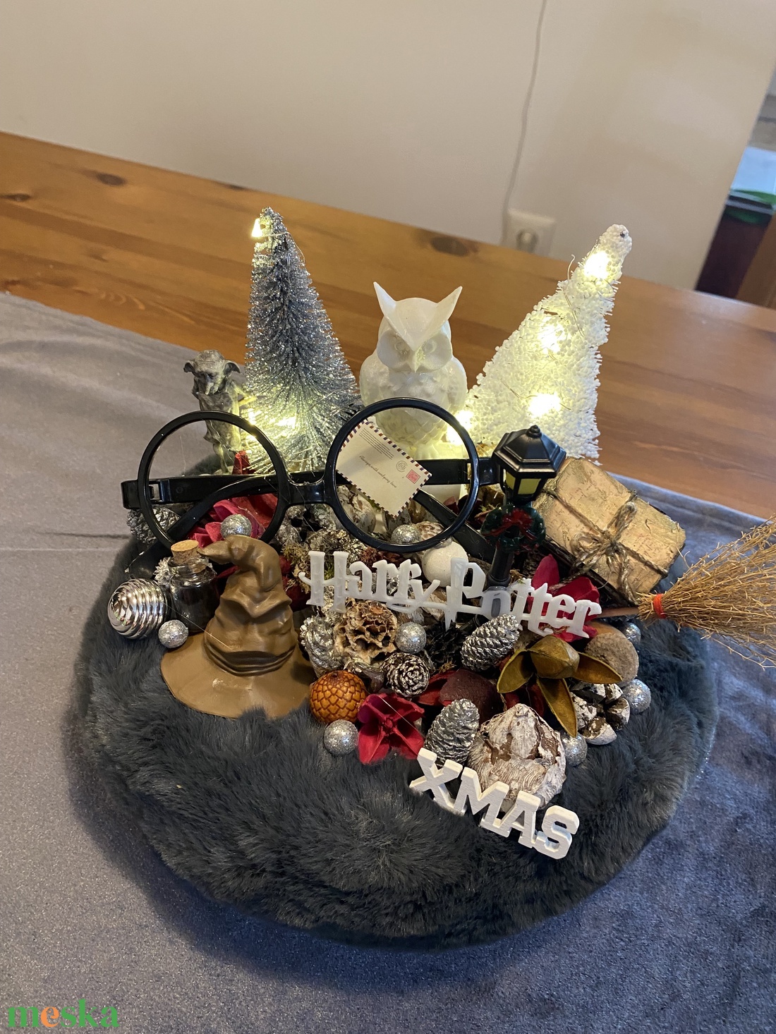 Harry Potter karácsonyi asztal disz  - karácsony - karácsonyi lakásdekoráció - karácsonyi lakásdíszek - Meska.hu