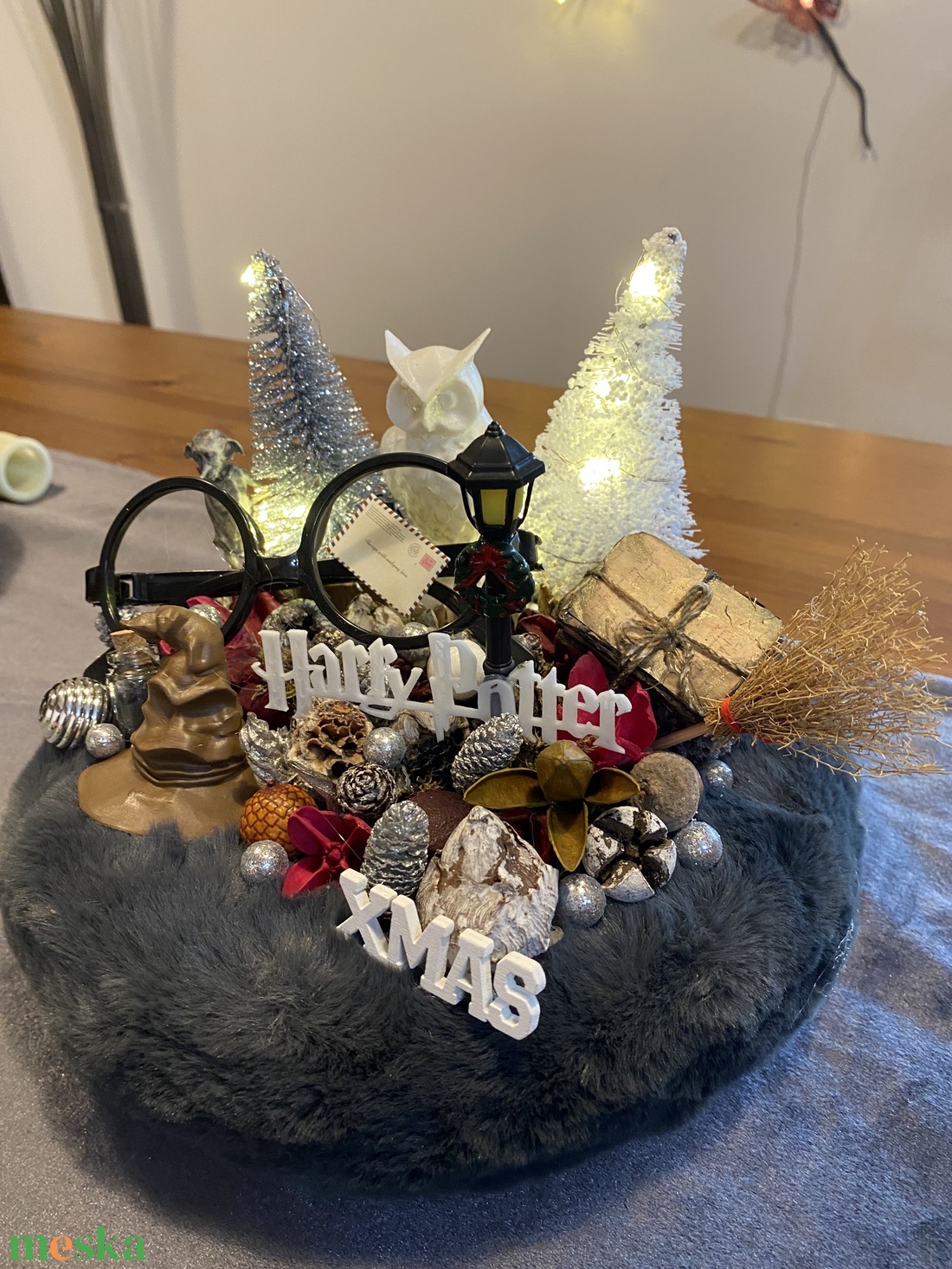 Harry Potter karácsonyi asztal disz  - karácsony - karácsonyi lakásdekoráció - karácsonyi lakásdíszek - Meska.hu