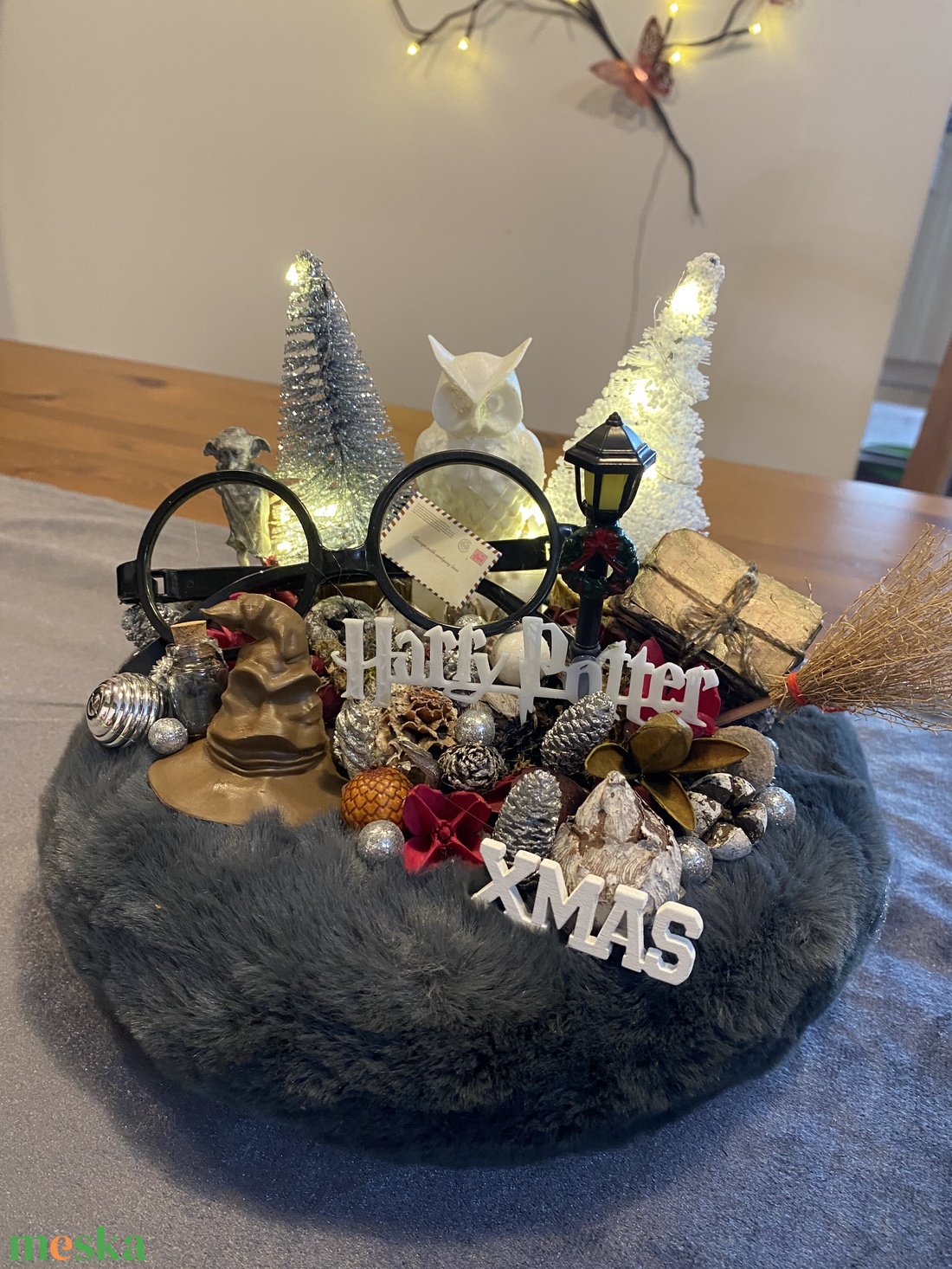 Harry Potter karácsonyi asztal disz  - karácsony - karácsonyi lakásdekoráció - karácsonyi lakásdíszek - Meska.hu