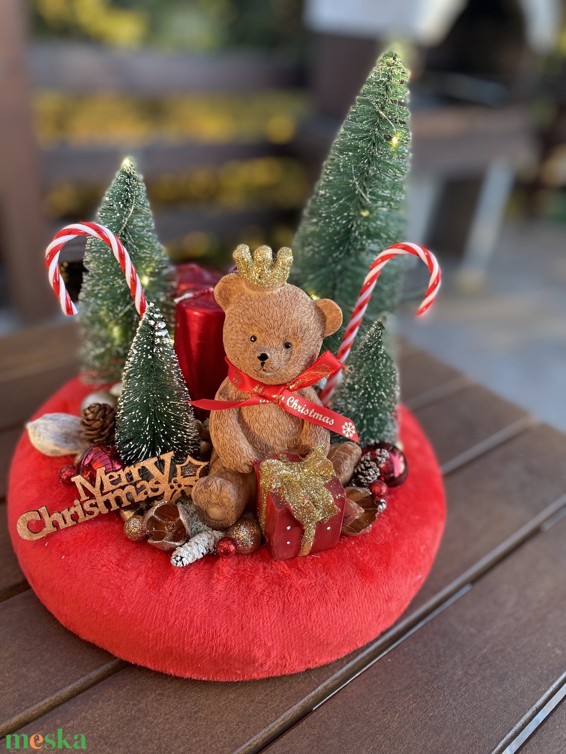  Karácsonyi macis  adventi disz  - karácsony - adventi díszek - adventi gyertyadíszek és koszorúdíszek - Meska.hu