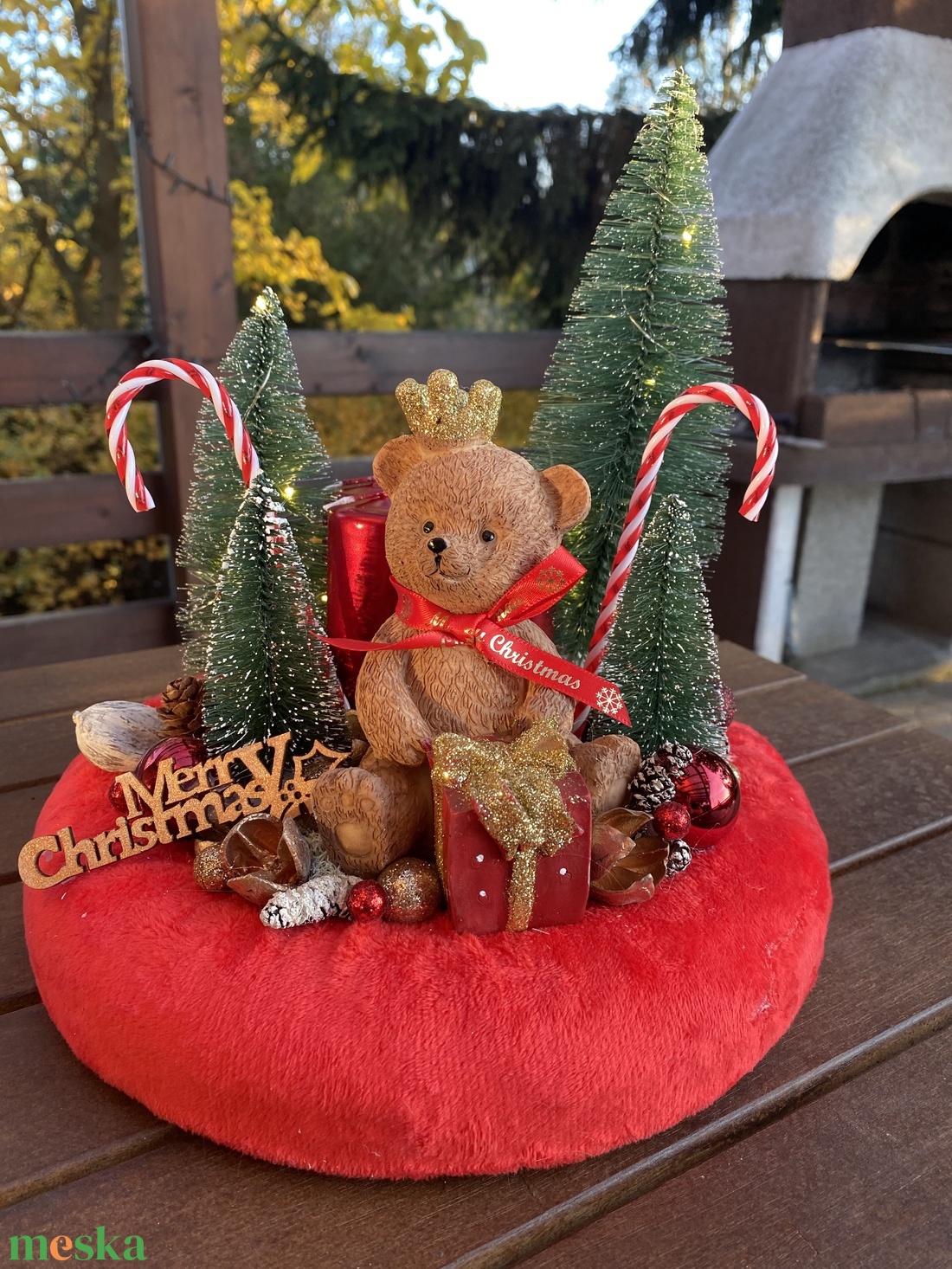  Karácsonyi macis  adventi disz  - karácsony - adventi díszek - adventi gyertyadíszek és koszorúdíszek - Meska.hu