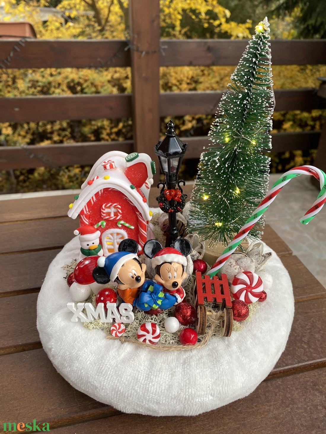 Disney  karácsonyi mickey és minnie asztal disz  - karácsony - karácsonyi lakásdekoráció - karácsonyi ajtódíszek - Meska.hu