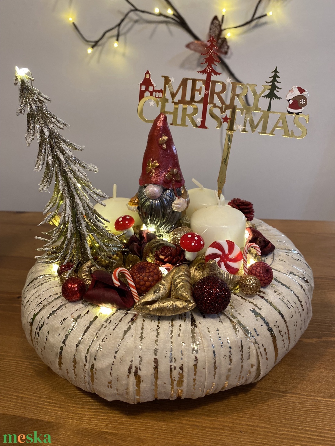 Karacsonyi advent asztal disz  - karácsony - adventi díszek - adventi asztaldísz - Meska.hu