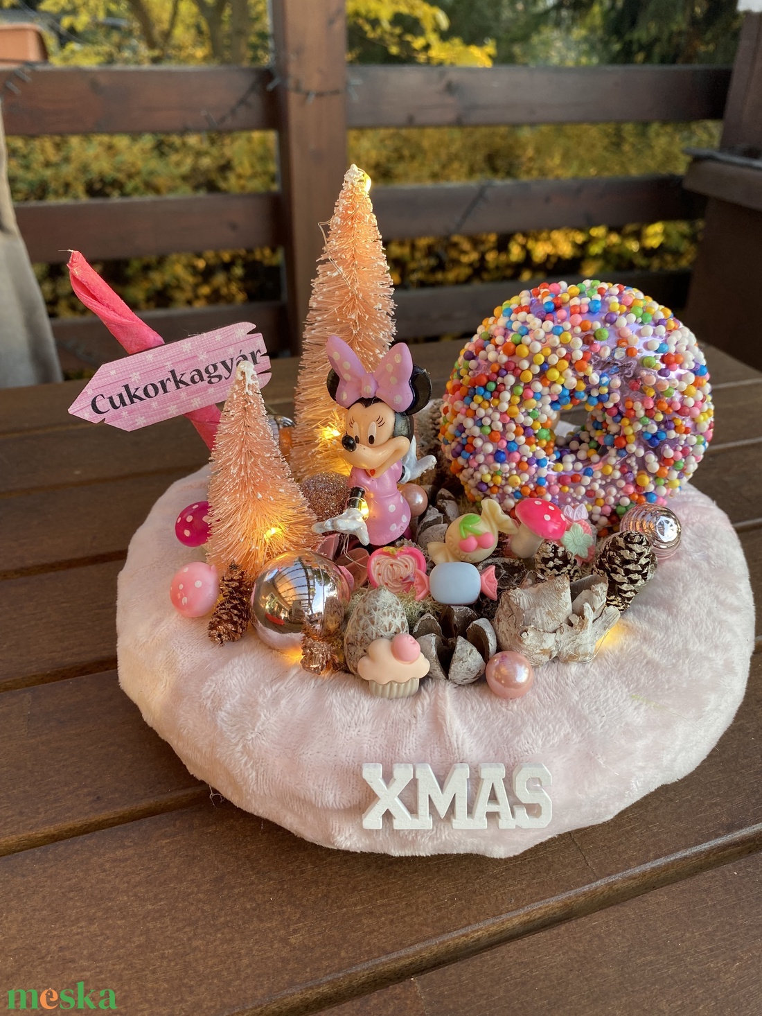 Disney Minnie  karácsonyi  koszorú - karácsony - karácsonyi lakásdekoráció - karácsonyfadíszek - Meska.hu