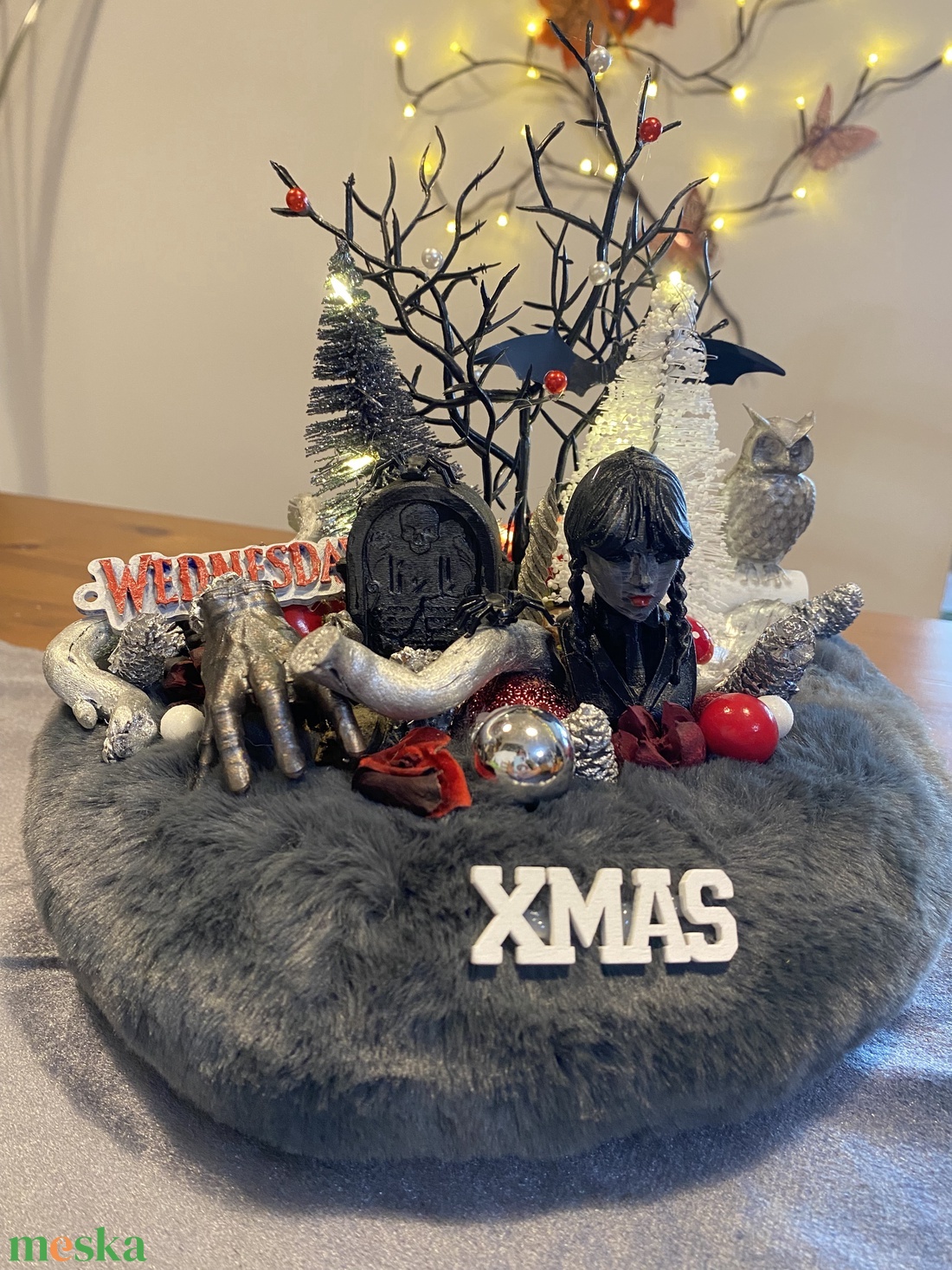 Wednesday karácsonyi aszta disz  - karácsony - karácsonyi lakásdekoráció - karácsonyi lakásdíszek - Meska.hu