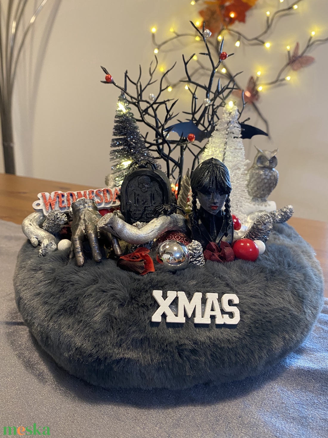 Wednesday karácsonyi aszta disz  - karácsony - karácsonyi lakásdekoráció - karácsonyi lakásdíszek - Meska.hu