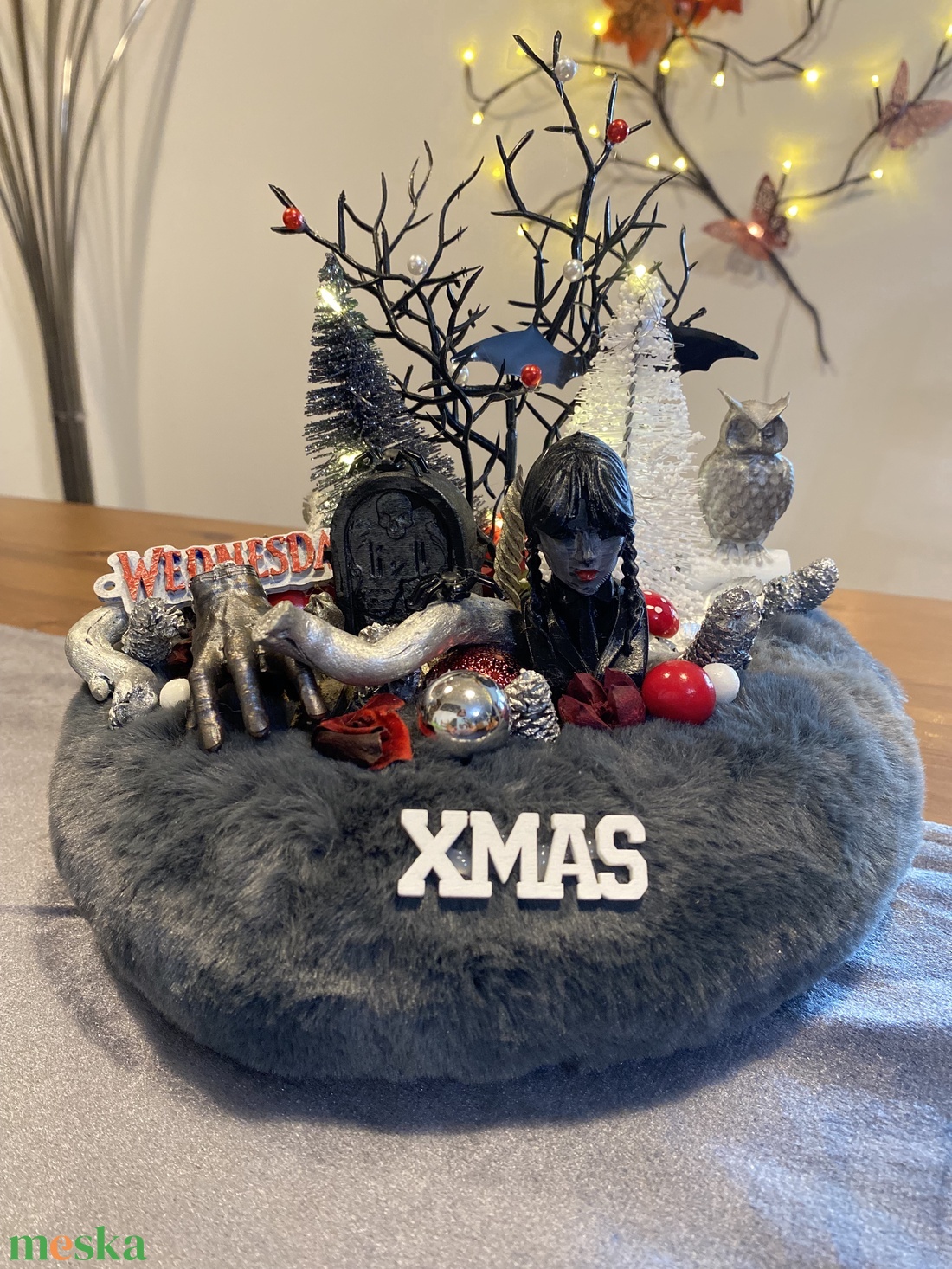 Wednesday karácsonyi aszta disz  - karácsony - karácsonyi lakásdekoráció - karácsonyi lakásdíszek - Meska.hu