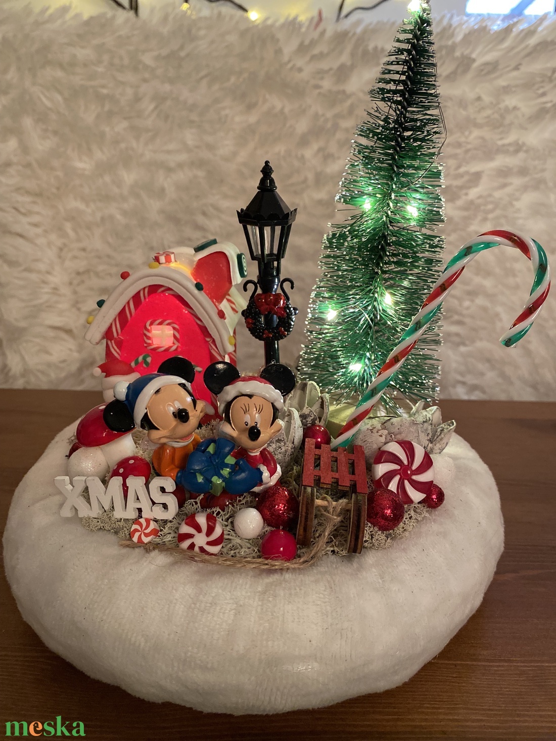 Disney Mickey és Minnie  asztal disz  - karácsony - karácsonyi lakásdekoráció - karácsonyi lakásdíszek - Meska.hu