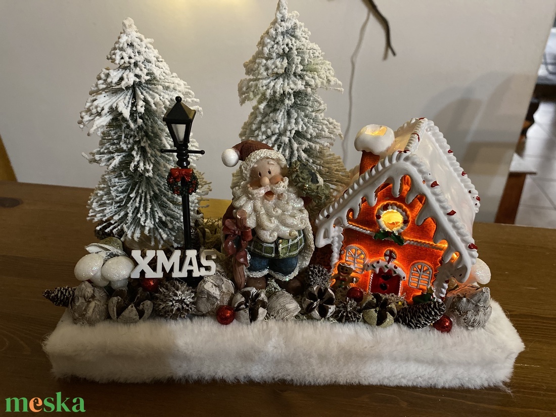 karácsonyi   Télapó asztal disz  - karácsony - karácsonyi lakásdekoráció - karácsonyfadíszek - Meska.hu