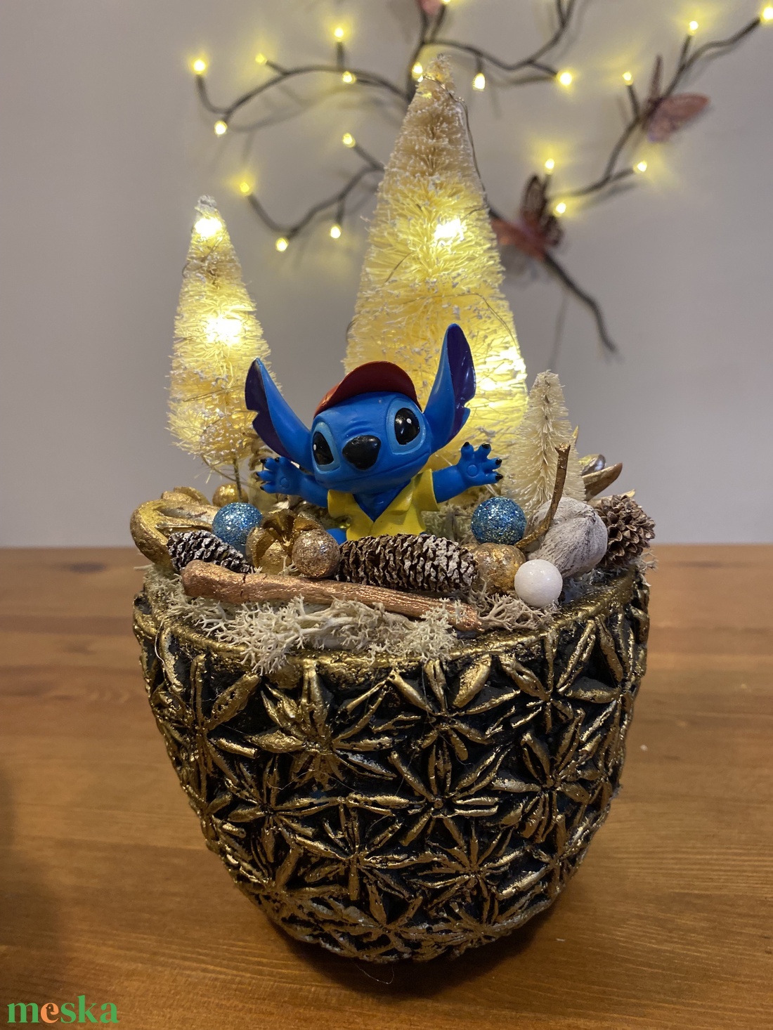 Karácsonyi DIsney  Stitch asztal disz  - karácsony - karácsonyi lakásdekoráció - ünnepi asztaldekoráció - Meska.hu