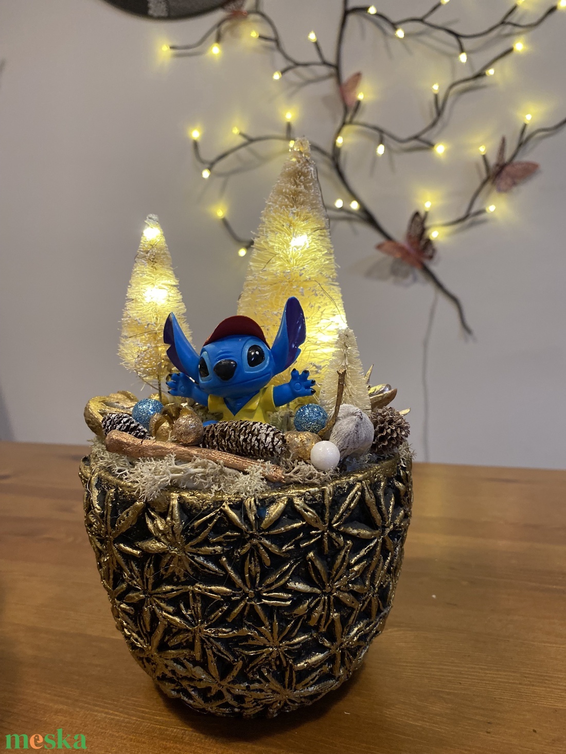 Karácsonyi DIsney  Stitch asztal disz  - karácsony - karácsonyi lakásdekoráció - ünnepi asztaldekoráció - Meska.hu