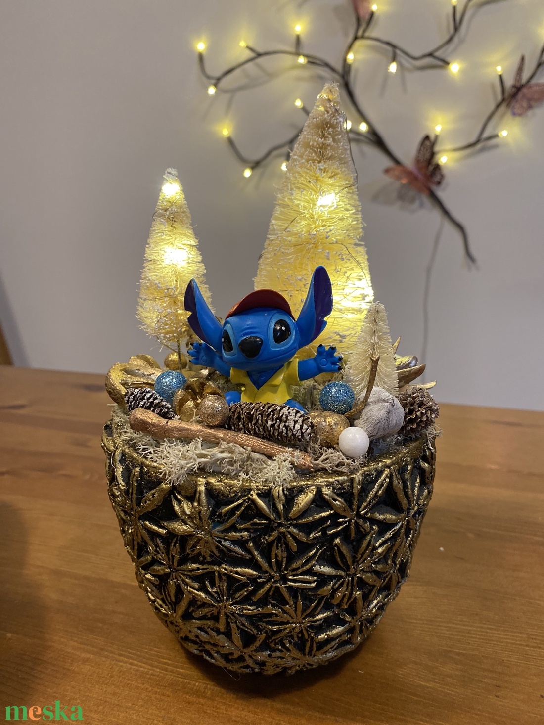 Karácsonyi DIsney  Stitch asztal disz  - karácsony - karácsonyi lakásdekoráció - ünnepi asztaldekoráció - Meska.hu