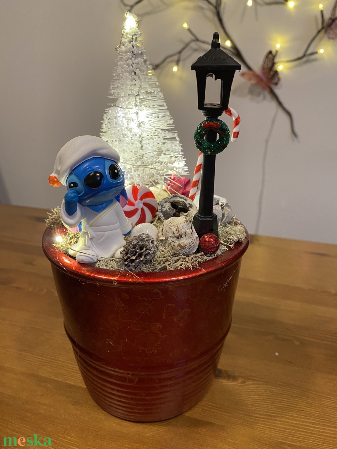 Karácsonyi DIsney  Stitch asztal disz  - karácsony - karácsonyi lakásdekoráció - ünnepi asztaldekoráció - Meska.hu