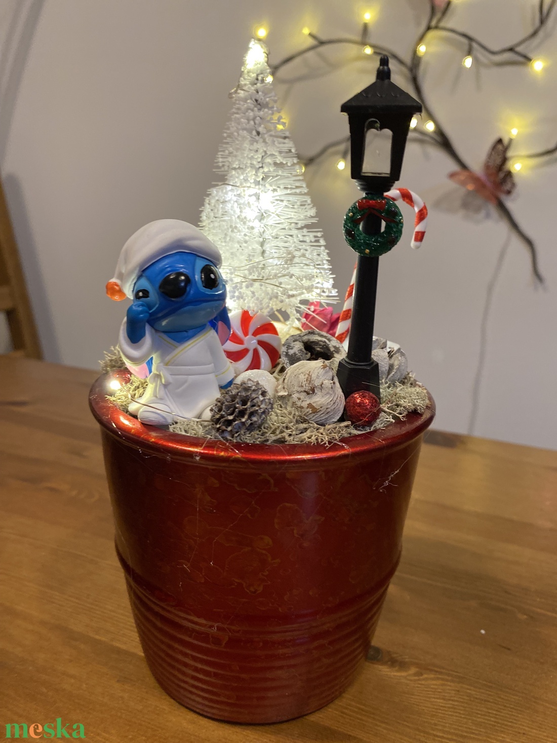 Karácsonyi DIsney  Stitch asztal disz  - karácsony - karácsonyi lakásdekoráció - ünnepi asztaldekoráció - Meska.hu