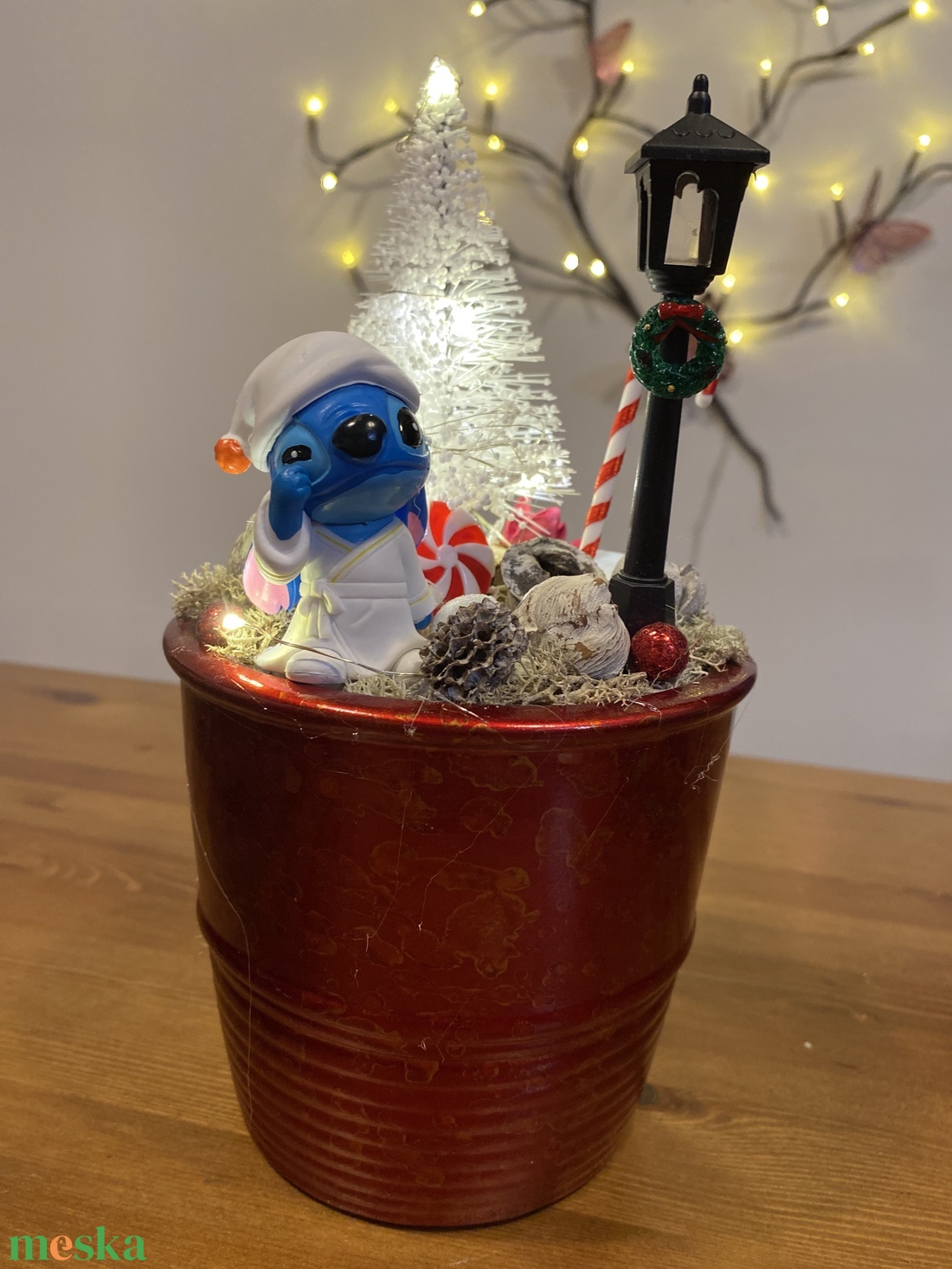 Karácsonyi DIsney  Stitch asztal disz  - karácsony - karácsonyi lakásdekoráció - ünnepi asztaldekoráció - Meska.hu