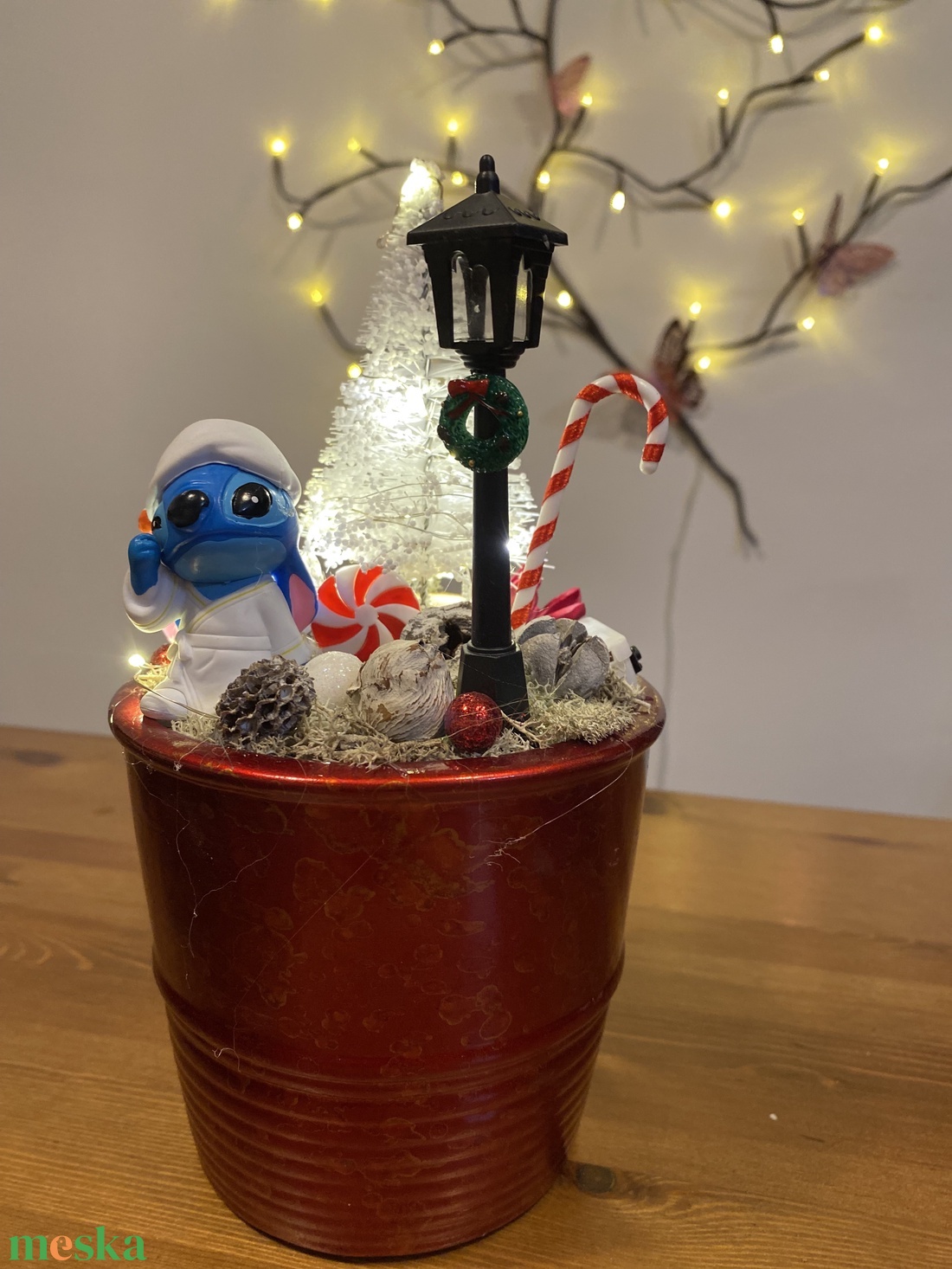 Karácsonyi DIsney  Stitch asztal disz  - karácsony - karácsonyi lakásdekoráció - ünnepi asztaldekoráció - Meska.hu